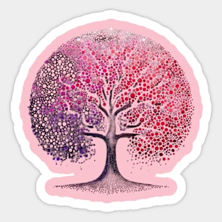 Pink Tree of Life Sticker